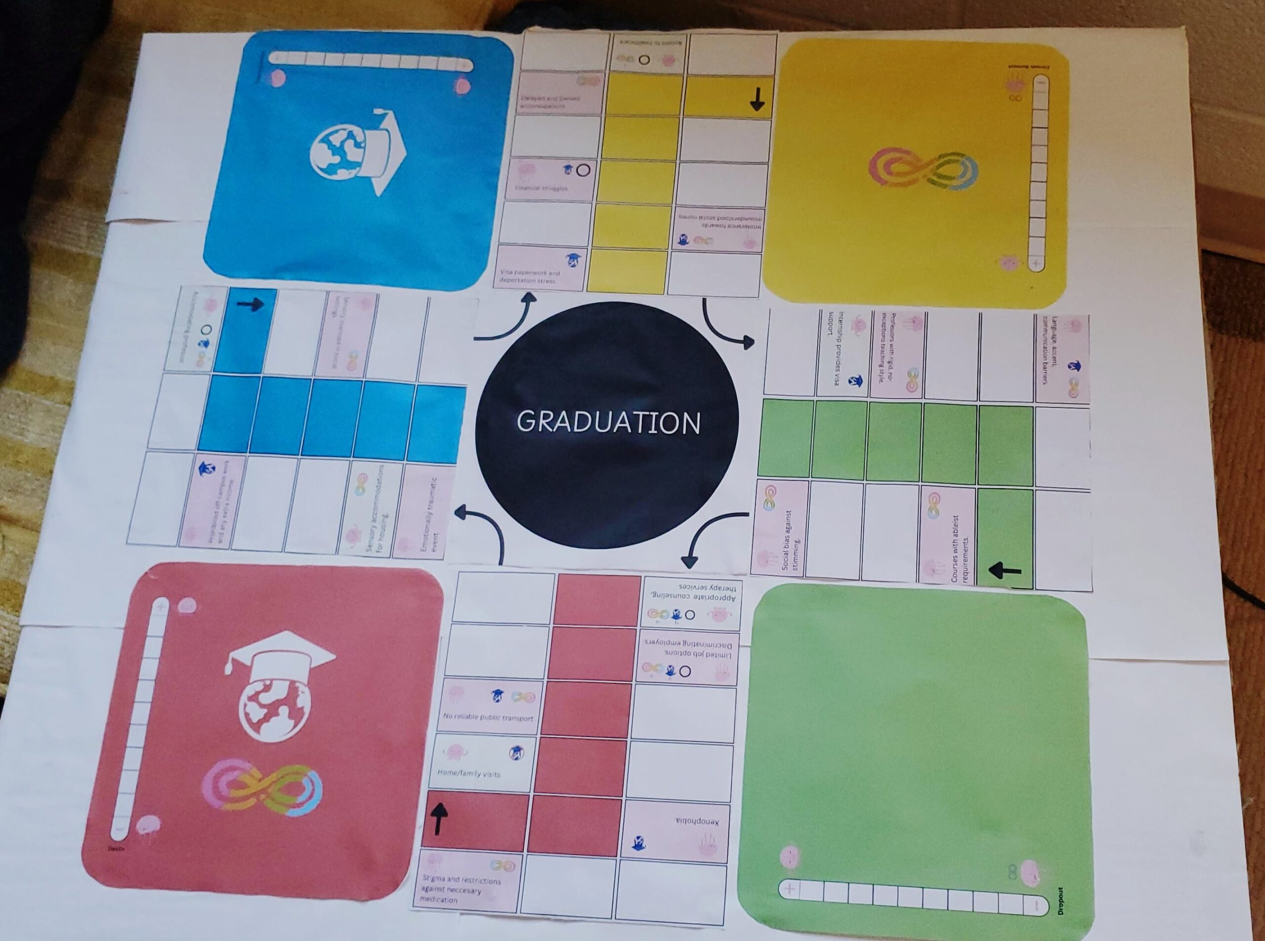 board game with bright colors